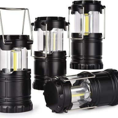 Lantern Collapsible Camping Light, Battery Operated Lanterns LED Super Bright for Power Outages Indoor Emergency Outdoor Camping Hiking Kit (COB-4)